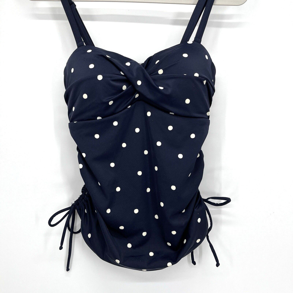 Boden Blue Tankini with White Polka Dots, size 12 (EUC)
